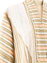 Metallic Striped Moroccan Robe Jacket arcadeshops.com