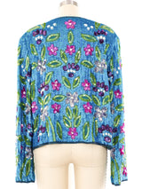Mary McFadden Sequin Embellished Floral Jacket Jacket arcadeshops.com