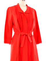 Oscar de la Renta Pleated Silk Dress Dress arcadeshops.com