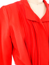 Oscar de la Renta Pleated Silk Dress Dress arcadeshops.com