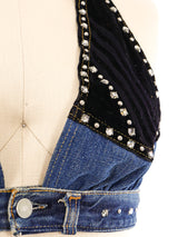 1970's Love Melody Embellished Denim Bralette Top arcadeshops.com