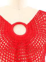Red Hand Crochet Top Top arcadeshops.com