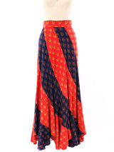 Floral Patchwork Maxi Skirt Bottom arcadeshops.com