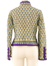Block Printed Quilted Cropped Jacket Jacket arcadeshops.com
