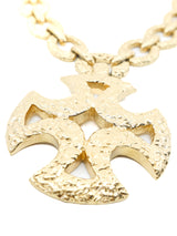 Textured Cross Pendant Necklace Accessory arcadeshops.com