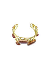 Carnelian Studded Cage Cuff Accessory arcadeshops.com