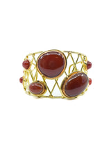 Carnelian Studded Cage Cuff Accessory arcadeshops.com