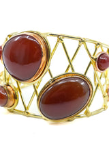 Carnelian Studded Cage Cuff Accessory arcadeshops.com