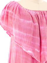 Tie Dye Gauze Ruffle Dress Dress arcadeshops.com