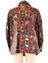 Patchwork Leather Shirt Top arcadeshops.com
