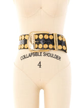 Michael Morrison Studded Embossed Leather Belt Accessory arcadeshops.com