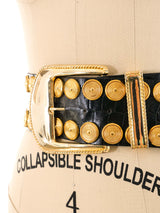 Michael Morrison Studded Embossed Leather Belt Accessory arcadeshops.com