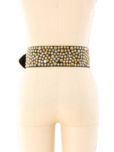Michael Morrison Studded Black Leather Belt Accessory arcadeshops.com