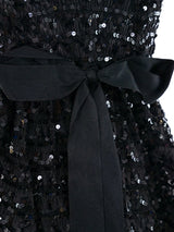 Black Sequin Bustier Mini Dress Dress arcadeshops.com