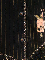 1970's Roberto Cavalli Hand Painted Suede Coat Jacket arcadeshops.com