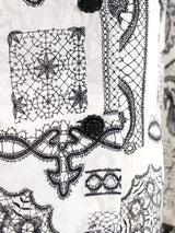 Lace Printed Silk Organza Top Top arcadeshops.com