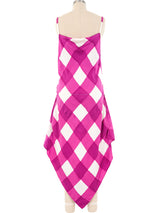 Balenciaga Checker Printed Scarf Dress Dress arcadeshops.com