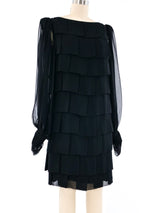 Bill Blass Tiered Chiffon Dress Dress arcadeshops.com