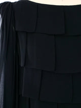 Bill Blass Tiered Chiffon Dress Dress arcadeshops.com