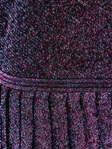 2014 Chanel Metallic Knit Pleated Dress Dress arcadeshops.com