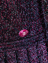 2014 Chanel Metallic Knit Pleated Dress Dress arcadeshops.com
