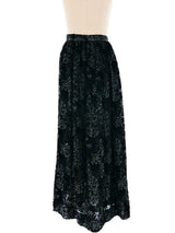 Oscar de la Renta Floral Burnout Maxi Skirt Bottom arcadeshops.com
