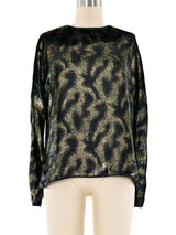 Geoffrey Beene Metallic Tinsel Blouse Top arcadeshops.com