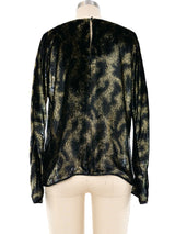Geoffrey Beene Metallic Tinsel Blouse Top arcadeshops.com
