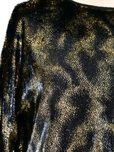 Geoffrey Beene Metallic Tinsel Blouse Top arcadeshops.com