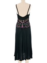 Hand Painted Suede Trimmed Wrap Dress Dress arcadeshops.com