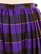 Yves Saint Laurent Plaid Midi Skirt Bottom arcadeshops.com