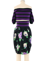 Byblos Floral Mixed Print Crop Top Ensemble Suit arcadeshops.com