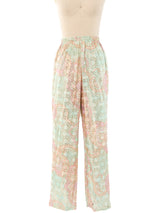 Metallic Pastel Brocade Tunic Ensemble Suit arcadeshops.com