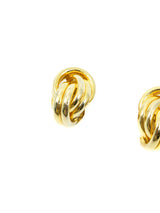 Goldtone Knot Earrings Accessory arcadeshops.com