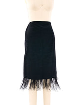 2006 Alexander McQueen Ostrich Feather Trimmed Skirt Bottom arcadeshops.com