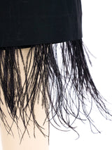 2006 Alexander McQueen Ostrich Feather Trimmed Skirt Bottom arcadeshops.com