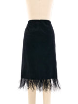 2006 Alexander McQueen Ostrich Feather Trimmed Skirt Bottom arcadeshops.com