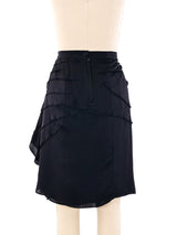 Yves Saint Laurent Ruffled Silk Skirt Bottom arcadeshops.com