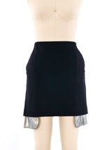 Helmut Lang Metallic Panel Mini Skirt Bottom arcadeshops.com
