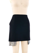 Helmut Lang Metallic Panel Mini Skirt Bottom arcadeshops.com