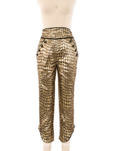 Iceberg Metallic Croc Brocade Pants Bottom arcadeshops.com