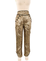 Iceberg Metallic Croc Brocade Pants Bottom arcadeshops.com