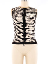 Valentino Zebra Knit Top Top arcadeshops.com