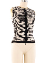 Valentino Zebra Knit Top Top arcadeshops.com