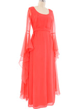 Coral Angel Sleeve Maxi Dress Dress arcadeshops.com