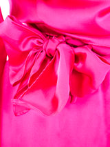 Magenta Satin Loungewear Ensemble Suit arcadeshops.com
