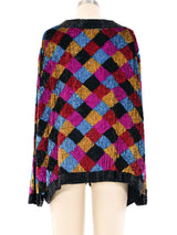 Rainbow Checkered Sequin Jacket Jacket arcadeshops.com