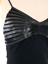 Jitrois Leather Trimmed Silk Tank Top arcadeshops.com