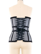 Metallic Silver Corset Top arcadeshops.com