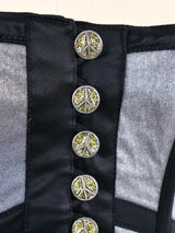 Metallic Silver Corset Top arcadeshops.com
